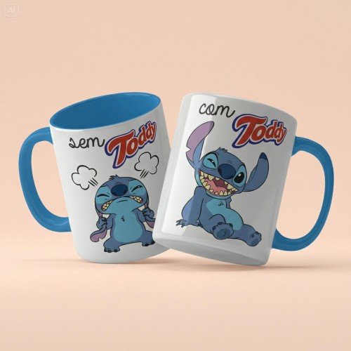 Caneca Personalizada alça e interior colorido