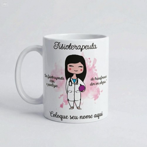 Caneca Personalizada Inicial + Nome + Profissão