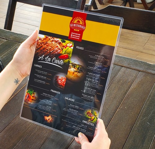 Cardapio PVC PLASTIFICADO 