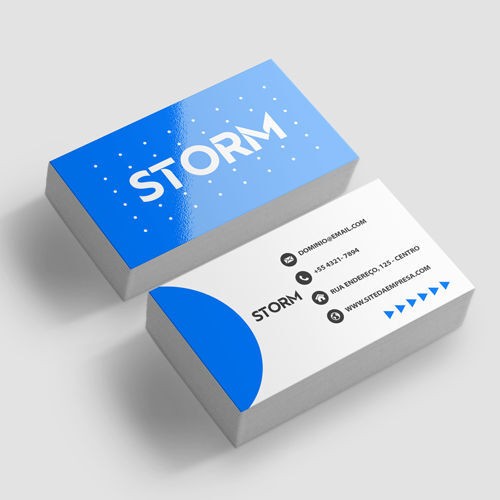 Cartão de Visita -  Verniz Frente e Verso 